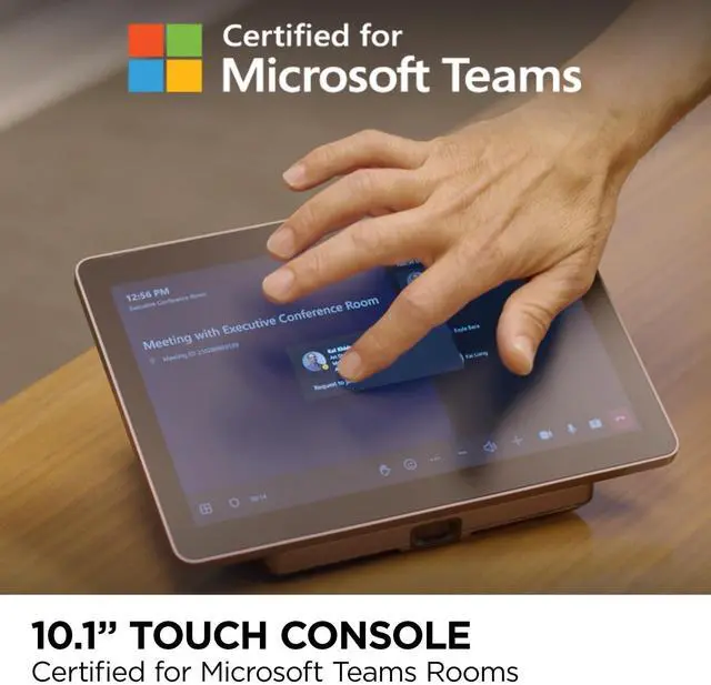 Alt view image 8 of 13 - ViewSonic MRC1010-TN 10.1" Touch Console Certified for Microsoft Teams Rooms with Anti-Glare, Full HD, 10-point Multi-touch, USB-C, Motion Sensor, HDMI ingest, and USB Input - ViewSonic MRC1010-T
