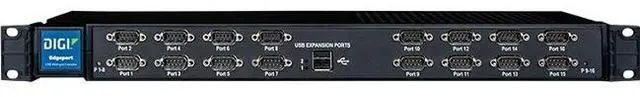 Alt view image 3 of 4 - Digi Edgeport 216 - serial adapter - USB - RS-232 x 16 + USB x 2 Model EP-USB-216