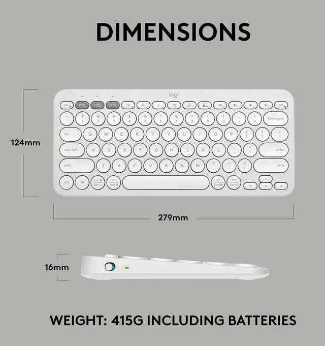 Alt view image 11 of 14 - Logitech Pebble Keys 2 K380s Keyboard 920011776