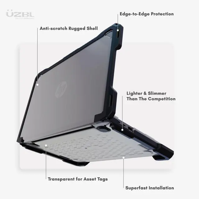 Alt view image 8 of 12 - Shell HP G6/ G7 EE, 14" - Rugged Hard Shell Case for HP Chromebook G6 / G7 EE, 14" (4/2020)