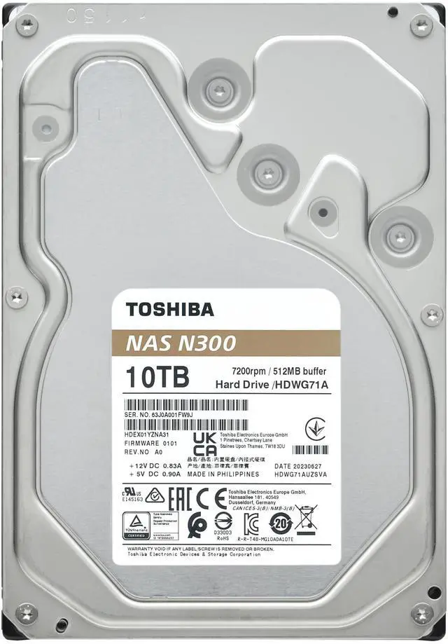 Alt view image 13 of 16 - Toshiba N300 10TB SATA III 3.5" Internal NAS Hard Drive #HDWG71AXZSTA