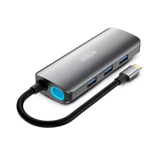 Alt view image 6 of 6 - Urban Factory HUBEE Docking Station - for Notebook/Tablet PC/Desktop PC/Smartphone - USB Type C - 4K UHD - 3840 x 2160 - 4 x USB Ports - 3 x USB 3.0 - 3 x USB Type-A Ports - USB Type-A - 1 x USB Type-