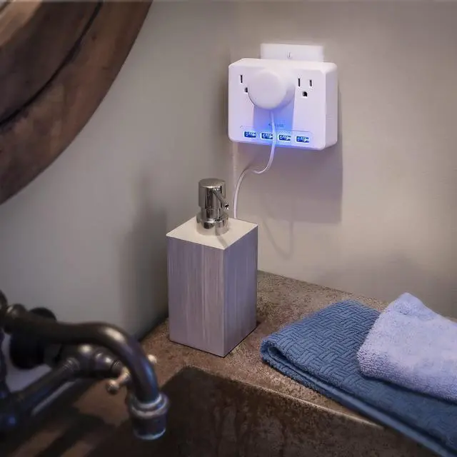 Alt view image 12 of 12 - CyberPower P3WU Wall Tap Outlet