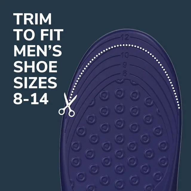 Alt view image 7 of 7 - Plantar Fasciitis All Day Pain Relief Orthotics for Men Men Size 8 to 13 Blue 87101886