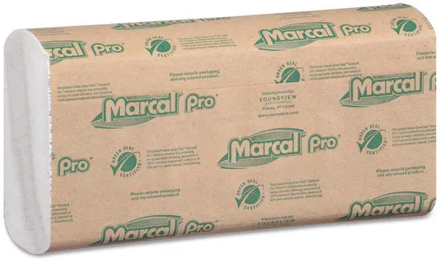 Main image of 100% Recycled Folded Paper Towels C-Fold 1-Ply 12.88 x 10.13 White 150/Pack 16 Packs/Carton P100B