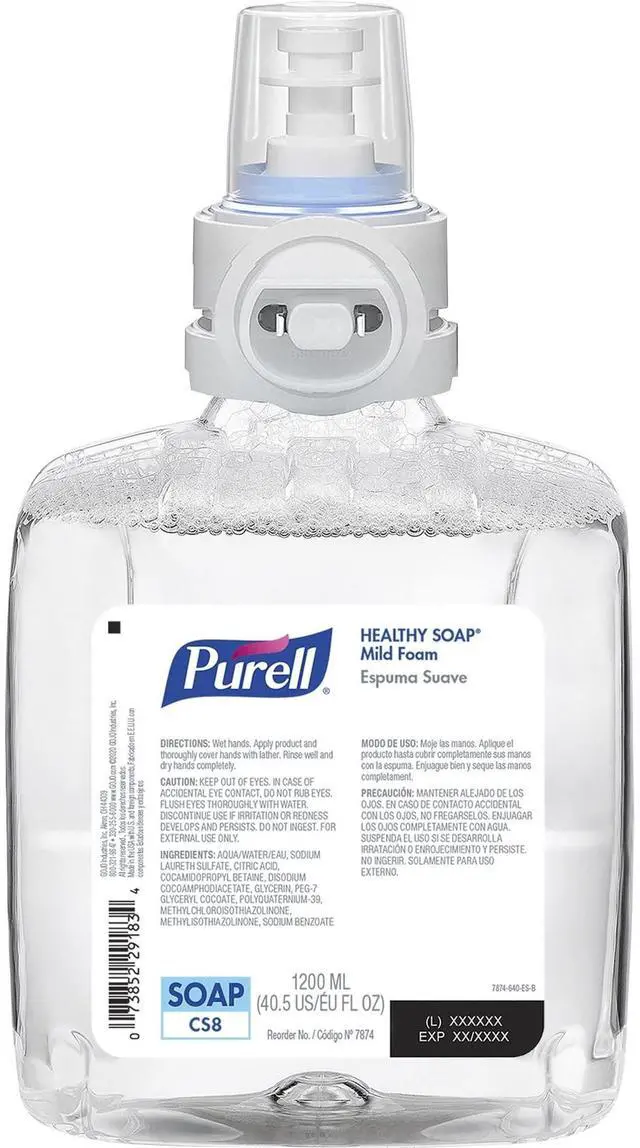 Alt view image 2 of 3 - Purell HEALTHY SOAP Mild Foam Fragrance-Free CS8 Dispensers 2Ct 787402