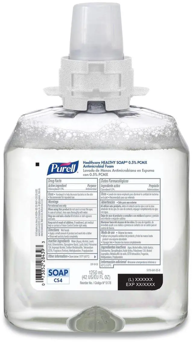 Main image of Purell HEALTHY SOAP 0.5% PCMX Foam Fragrance-Free 4Ct 517804