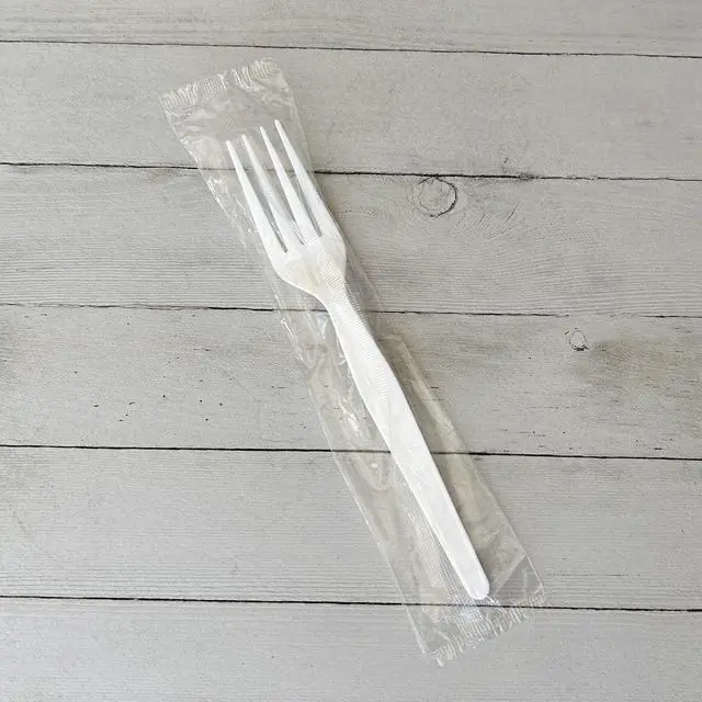 Alt view image 3 of 5 - Heavyweight Wrapped Polystyrene Cutlery Fork Plastic White 1000/Carton BWKFORKWHPSIW