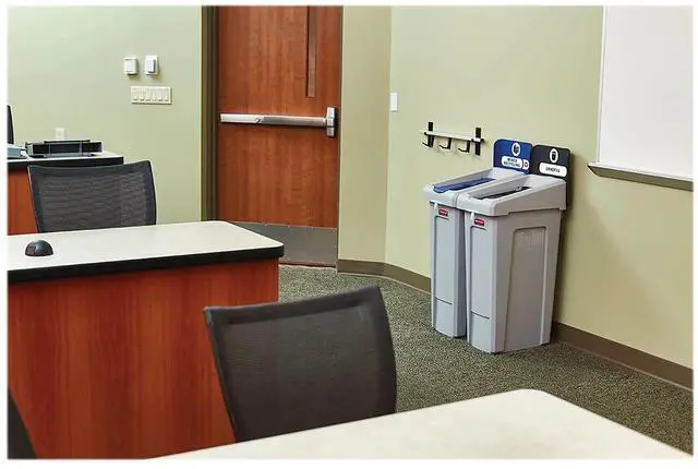 Alt view image 5 of 5 - Slim Jim Recycling Station Kit 1-Stream Landfill 23 gal Plastic Gray/Black 2185053