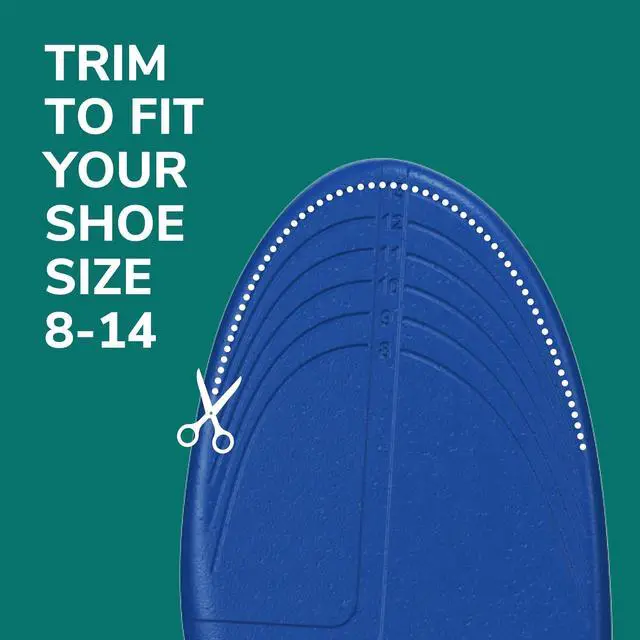 Alt view image 7 of 7 - Prevent Pain Protective Insoles for Men Men's Size 8 to 14 Blue 90000392