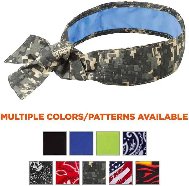 Alt view image 5 of 7 - Chill-Its 6700CT Cooling Bandana PVA Tie Headband One Size Fits Most Camo 12562
