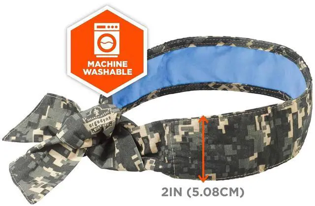 Alt view image 7 of 7 - Chill-Its 6700CT Cooling Bandana PVA Tie Headband One Size Fits Most Camo 12562