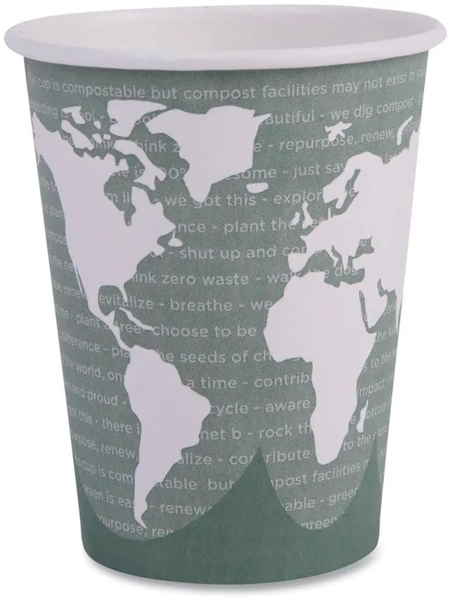 Main image of Eco-Products World Art Renewable/Compostable Hot Cups 12oz 1000Ct EPBHC12WA