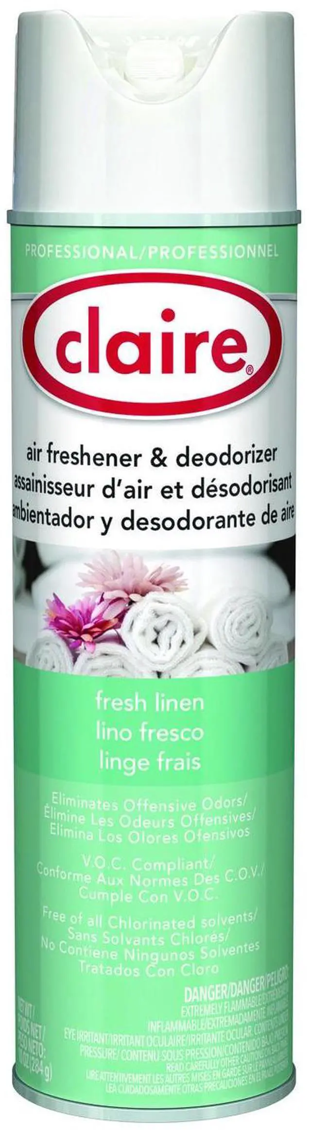 Main image of Aerosol Air Freshener and Deodorizer Fresh Linen 10 oz Aerosol Spray 12 Cans CL163