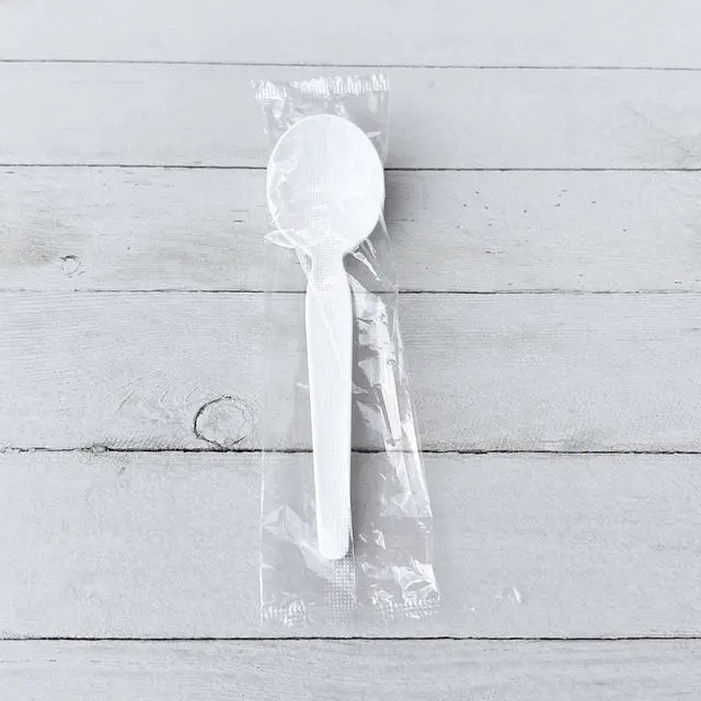 Alt view image 4 of 5 - Heavyweight Wrapped Polystyrene Cutlery Spoon Plastic White 1000/Carton BWKSPOONWHPS