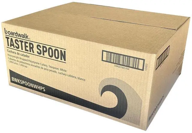 Alt view image 5 of 5 - Heavyweight Wrapped Polystyrene Cutlery Spoon Plastic White 1000/Carton BWKSPOONWHPS