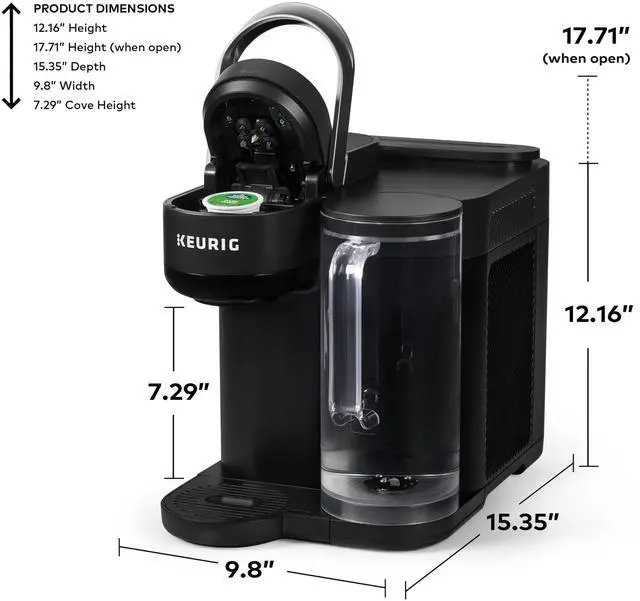 Alt view image 6 of 7 - Keurig 5000380296 K-Brew + Chill Single Serve Coffee Maker - Black