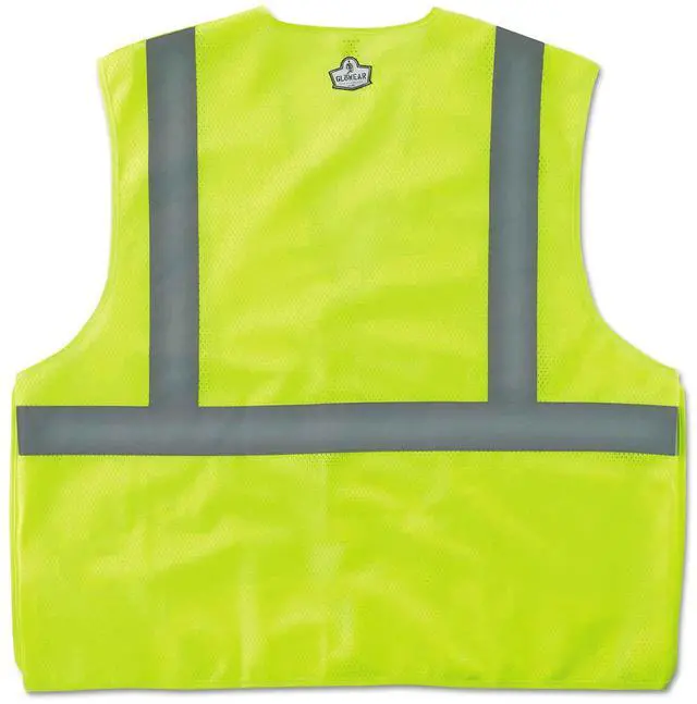 Main image of GloWear 8215BA Type R Class 2 Econo Breakaway Mesh Safety Vest 4X-Large to 5X-Large Lime 21079