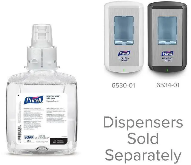 Alt view image 6 of 7 - Purell Mild Foam Refill For CS6 Dispensers Fragrance-Free 2/Carton 657402
