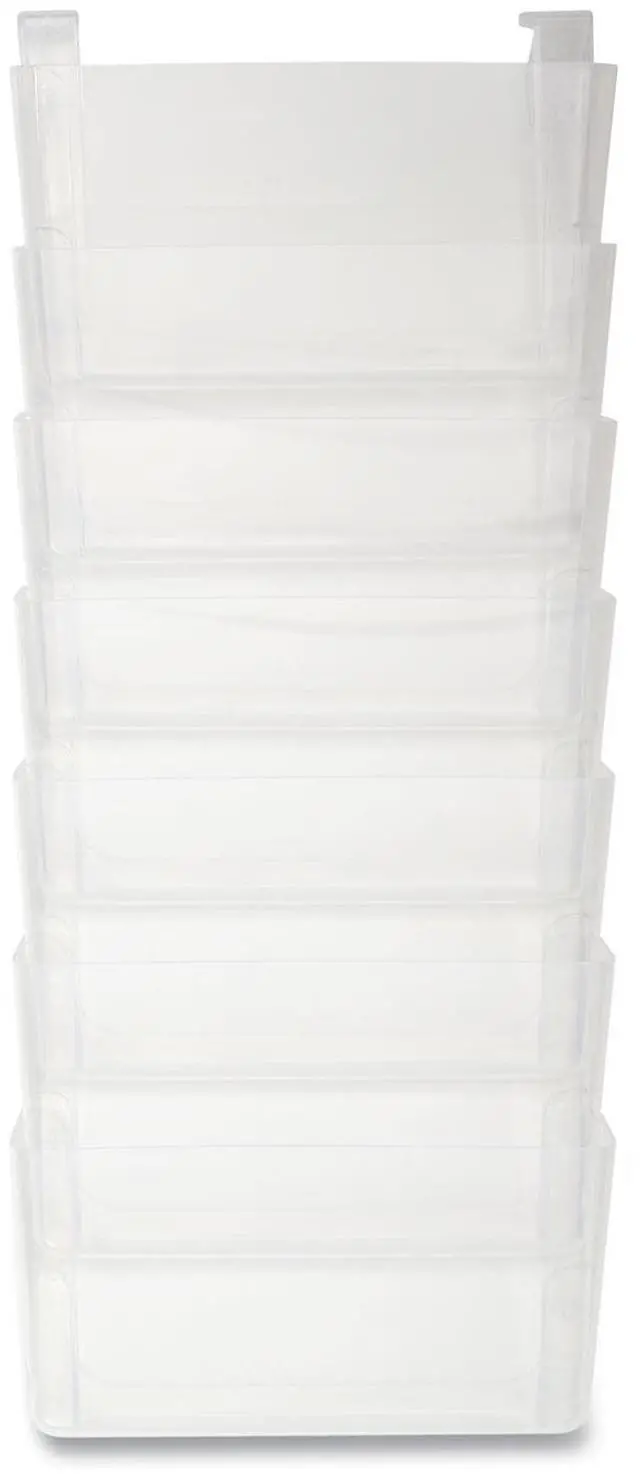Main image of TRU RED Unbreakable 7-Pocket Plastic Letter Wall File, Clear (TR55347)