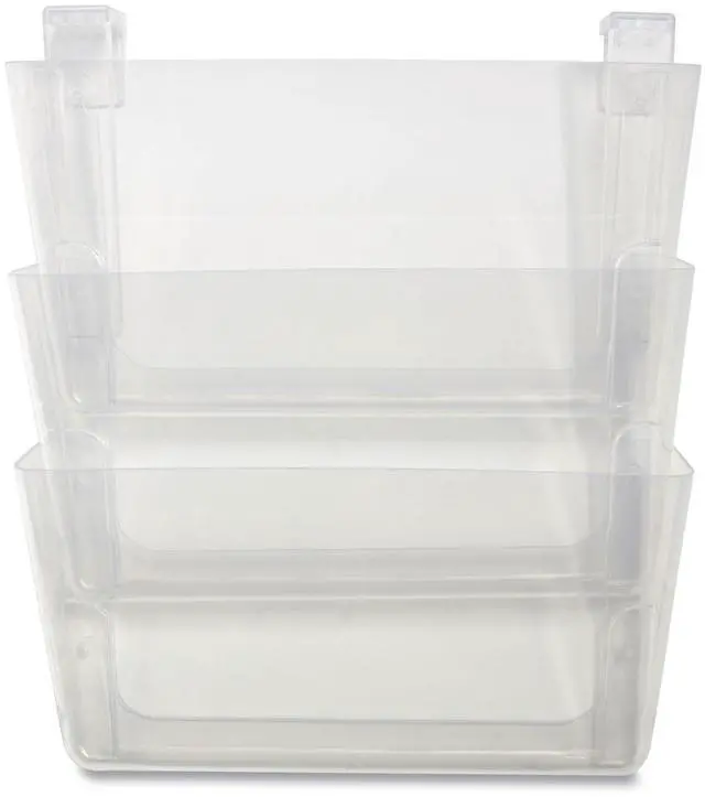 Main image of Tru Red Unbreakable Plastic Wall File 3 Sections Letter Size Clear TR55345