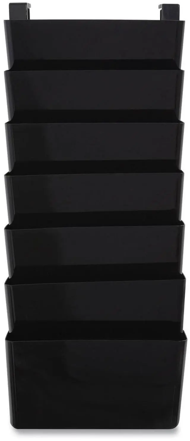 Main image of Tru Red Unbreakable Plastic Wall File 7 Sections Letter Size Black TR55348