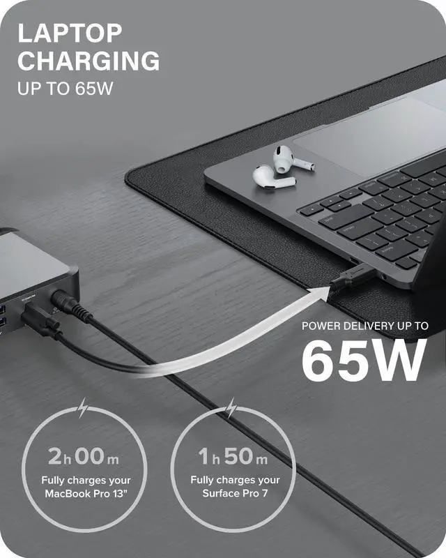 Alt view image 6 of 7 - ALOGIC Dual 4K Display Universal 65W Docking Station DUPRDX2WW