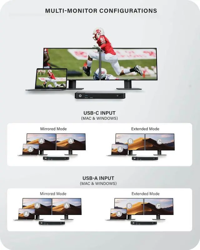 Alt view image 7 of 7 - ALOGIC Dual 4K Display Universal 65W Docking Station DUPRDX2WW