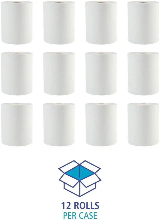 Alt view image 3 of 5 - Boardwalk Hardwound Paper Towels 1-Ply White 2" Core 12 Rolls/Carton 8123