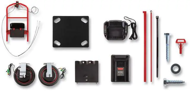 Main image of Motorized Kit for 30" x 60" Platform Trucks Large DC Motor 60 V Lithium-Ion Battery 0.5 mph to 3 mph Black/Red 2173661