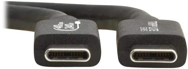 Alt view image 5 of 6 - Tripp Lite USB4 40Gbps Cable (M/M) - USB-C, 8K 60 Hz, Black, 1.2m U521-1P2M-BK