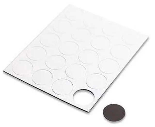 Alt view image 2 of 7 - Heavy-Duty Board Magnets Circles 0.75" Diameter White 20/Pack 5147U0024