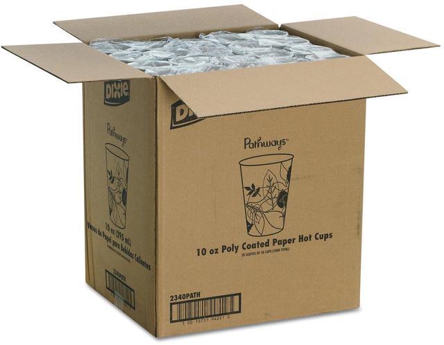 Alt view image 5 of 6 - Dixie 2340PATH Pathways Paper Hot Cups, 10 oz (Case of 1000)