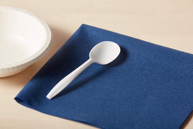Alt view image 2 of 2 - Plastic Cutlery Mediumweight Soup Spoon White 1000/Carton PSM21