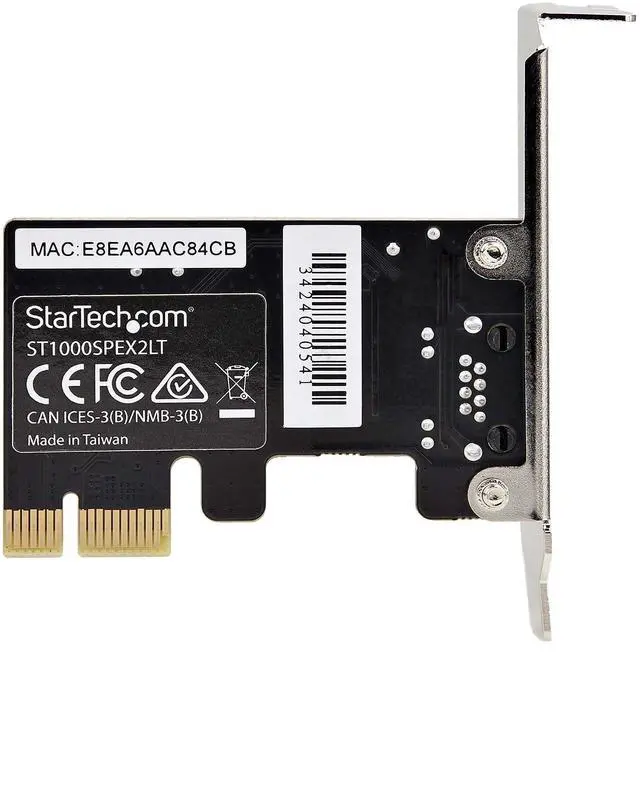 Alt view image 2 of 7 - StarTech 1-Port Gigabit PCIe Network Adapter Card, Low-Profile NIC ST1000SPEX2LT