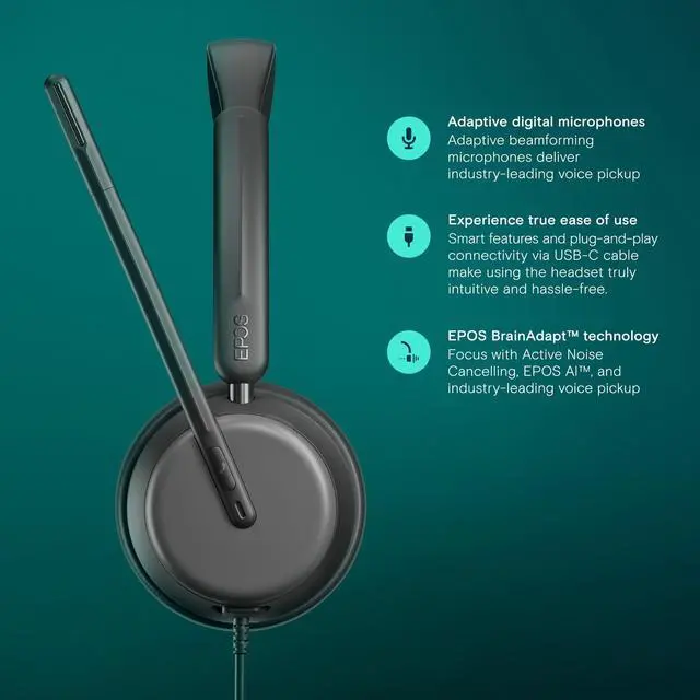 Alt view image 6 of 14 - EPOS IMPACT 860 ANC Headset