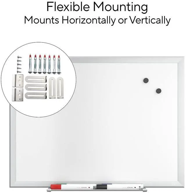 Alt view image 7 of 7 - TRU RED Magnetic Steel Dry Erase Board, Satin Frame TR61168