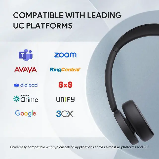 Alt view image 7 of 7 - Yealink BH70 Dual UC USB-C Wireless Bluetooth Headset, Black 1208668