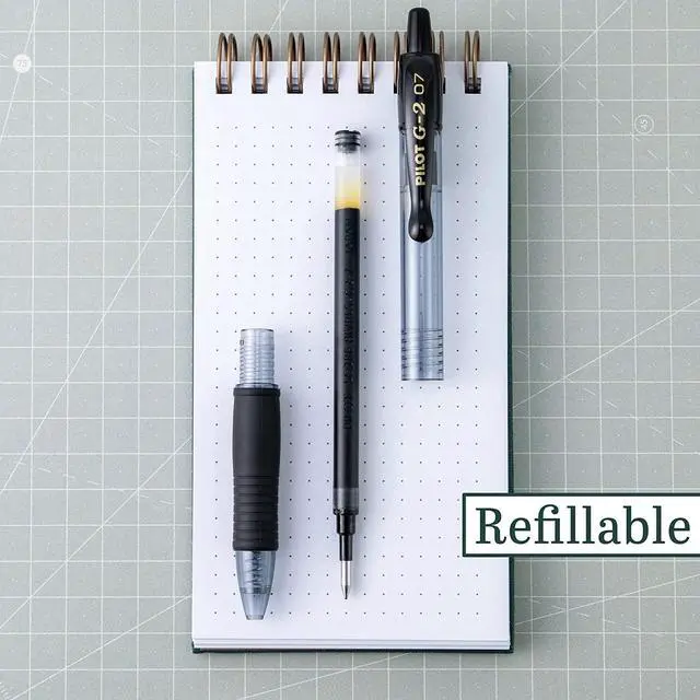 Alt view image 3 of 5 - Pilot G2 Premium Retractable Gel Pen Fine Tip Black/Blue 10Ct 18259
