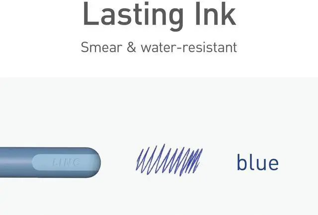 Alt view image 4 of 7 - PENTONIC Gel Pen Stick Fine 0.7 mm Blue Ink Frosted Blue Barrel 10/Pack PEN13085
