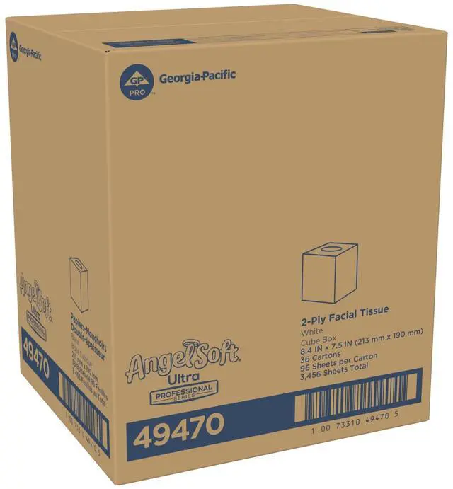Alt view image 5 of 6 - ps Ultra Facial Tissue 2-Ply White 96 Sheets/Box 36 Boxes/Carton 49470