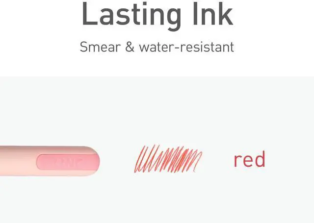 Alt view image 4 of 7 - PENTONIC Gel Pen Stick Fine 0.7 mm Red Ink Pale Pink Barrel 10/Pack PEN13087