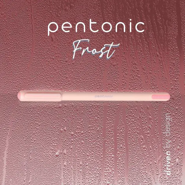 Alt view image 7 of 7 - PENTONIC Gel Pen Stick Fine 0.7 mm Red Ink Pale Pink Barrel 10/Pack PEN13087