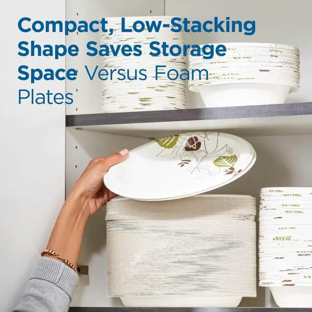 Alt view image 4 of 7 - Dixie DIX SXP10W Heavy-Weight Paper Plates - 10" diameter - White - 125/Pack - 4 Packs/Carton