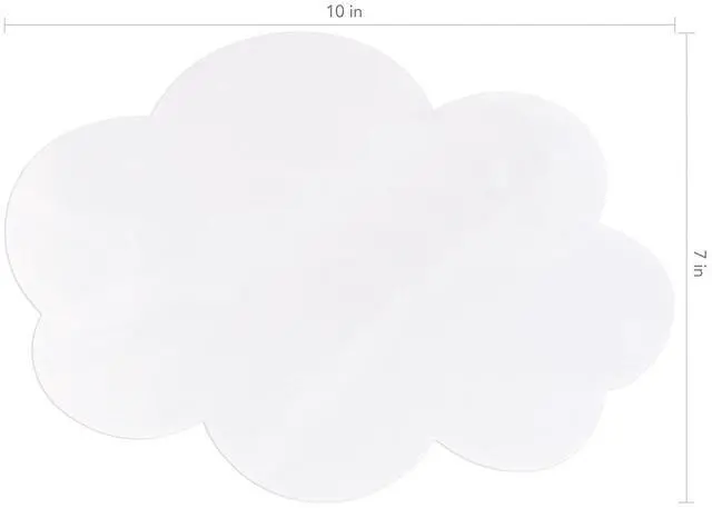 Alt view image 2 of 6 - Self Stick Dry Erase Clouds Laminated Foam Surface 7" x 10" White 10/Pack PAC9014