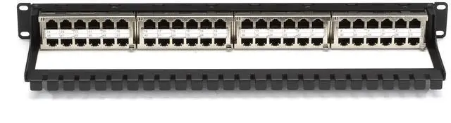 Alt view image 10 of 10 - Black Box JPM816A-HD CAT6 Patch Panel - Feed-Through, High-Density, 1U, Shielded, 48-Port