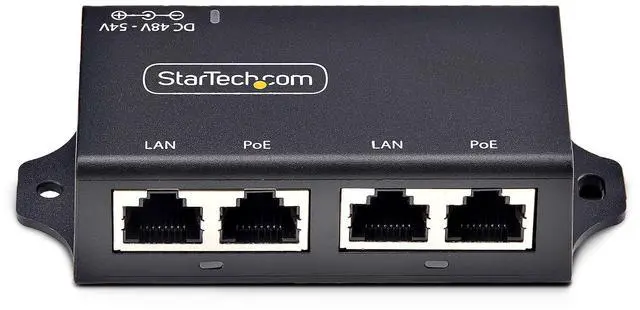 Alt view image 5 of 7 - StarTech 2-Port Gigabit Midspan PoE+ Injector, 30W AF221C-POE-INJECTOR
