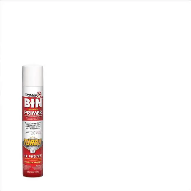 Alt view image 2 of 3 - BIN Aerosol Primer with Turbo Spray System Interior Flat White 26 oz Aerosol Can 6/Carton 356880