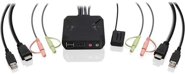 Main image of IOGEAR 2-Port 4K KVM Switch with HDMI, USB and Audio Connections - 4096 x 2160 - 4 x USB - USB 2.0 - 2 x HDMI  GCS92HU