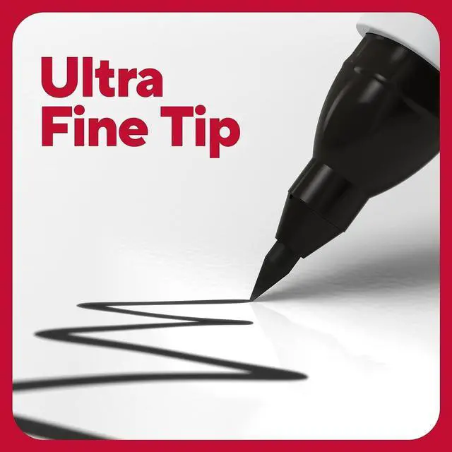 Alt view image 3 of 7 - Dry Erase Marker Pen-Style Extra-Fine Bullet Tip Black Dozen TR61438CC